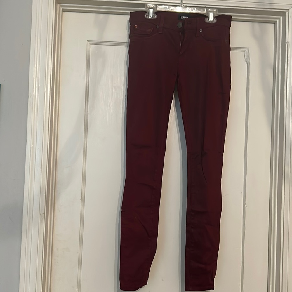 Hudson Krista Super Skinny lightly coated red skinny Jean, size 26